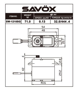 Savox SW1210SG-BE