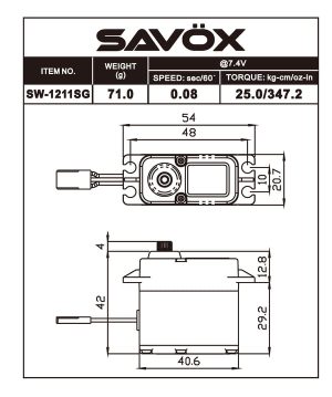 Savox SW1211SG-BE
