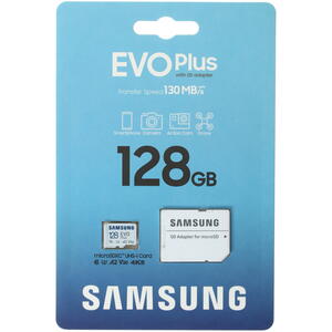 Карта памяти MicroSD SAMSUNG EVO Plus, 128 Гб