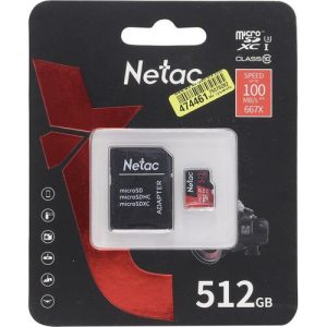 Карта памяти microSDXC UHS-I U3 NETAC P500 Extreme Pro 512 ГБ